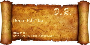 Dorn Réka névjegykártya
